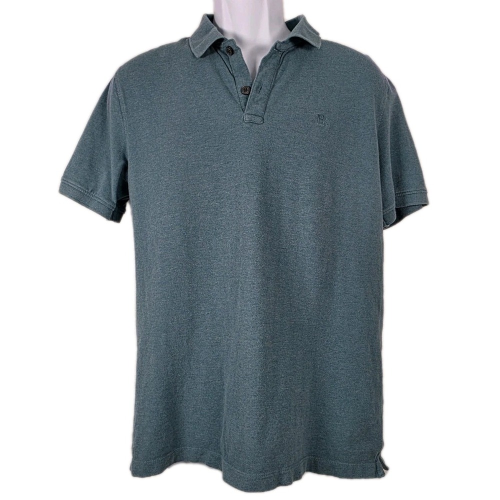 Banana Republic Short Sleeve Men's Polo Shirt Teal Large